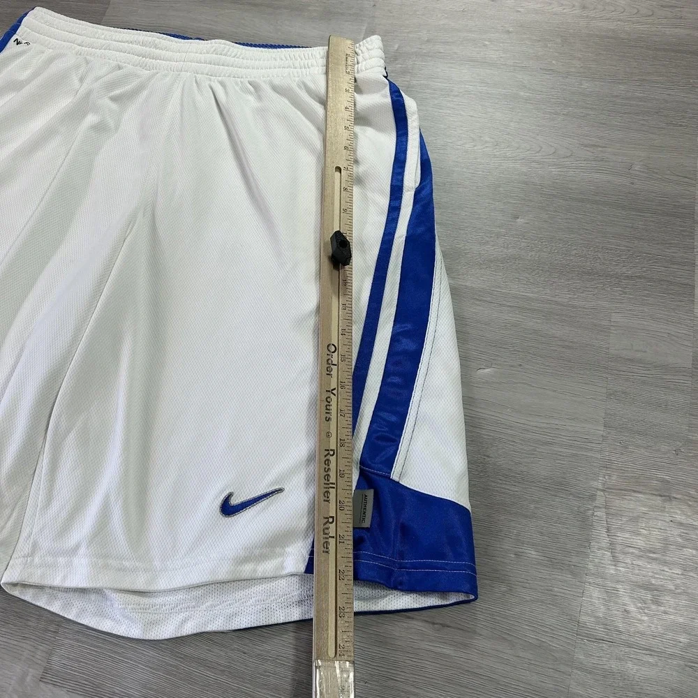 VTG Duke Blue Devils‎ Shorts Mens XL White NCAA Basketball NikeFIT Dry Authentic